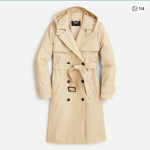 J.crew New Icon trench Sz 12 BF456 BF458 vintage khaki retail $348